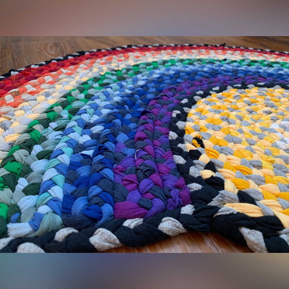 🌈Rainbow Handbraided Rug 🔆